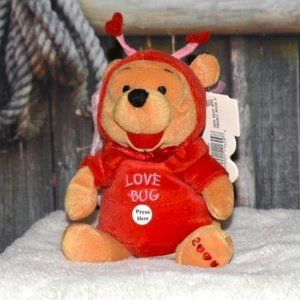 Disneyland Firefly Love Bug Pooh Bear Highly Collectible Mint Bean Bag Plush